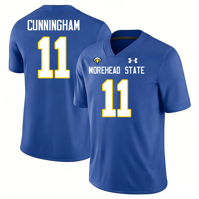 Morehead State Eagles #11 Craig Cunningham College Football Jerseys,Uniforms-Blue